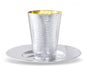 Sterling Silver Shabbat Kiddush Cup - Hammered - Culture Kraze Marketplace.com