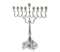 Classic Curved Chanukah Menorah for Candles, Silver - 8 Inches - Culture Kraze Marketplace.com