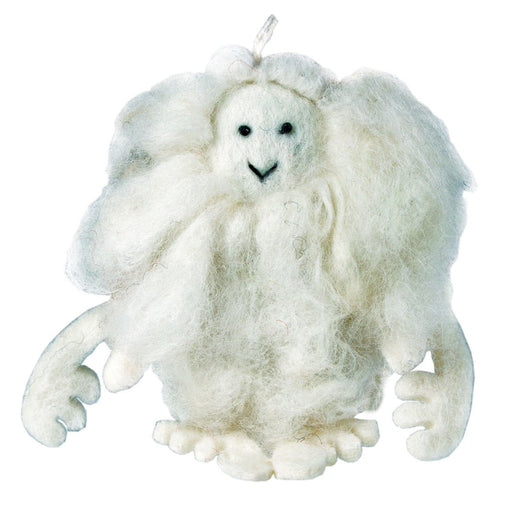 White Felt Yeti Ornament - Wild Woolies (H) - Culture Kraze Marketplace.com