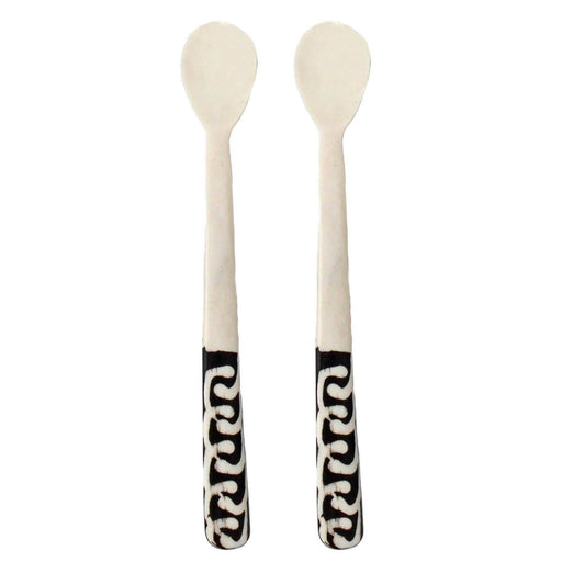 Long Batik Bone Appetizer Spoons, Set of 2 - Culture Kraze Marketplace.com
