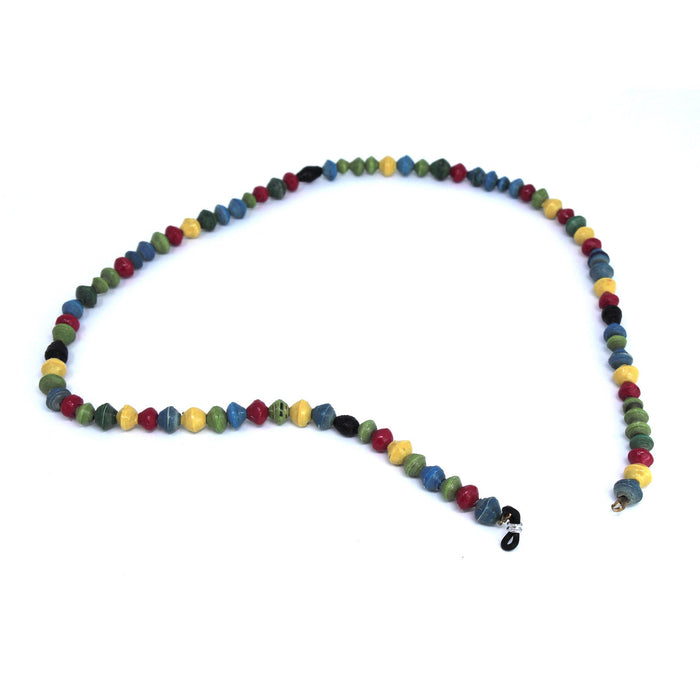 Face Mask/Eyeglass Paper Bead Chain, Colorful Round Beads - Culture Kraze Marketplace.com