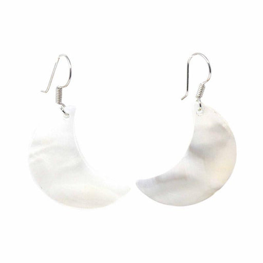 Earrings, Mother of Pearl crescent Moons - Culture Kraze Marketplace.com