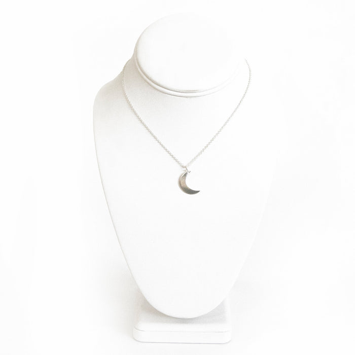 Silverpolished Crescent Moon Necklace - Culture Kraze Marketplace.com