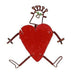 Set of 10 Dancing Girl Heart Body Pins in Red - Creative Alternatives - Culture Kraze Marketplace.com