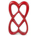 Handcrafted 8-inch Soapstone Connected Hearts Sculpture in Red - Culture Kraze Marketplace.com