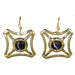 Purple Tiger Eye Square Earrings - Culture Kraze Marketplace.com