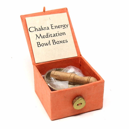 Mini 2in. Meditation Bowl Gift Box Set: 2" Sacral Chakra - Culture Kraze Marketplace.com