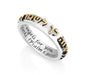 Sterling Silver and Gold Plated Ring - For His Angels Shall Guard You - Culture Kraze Marketplace.com