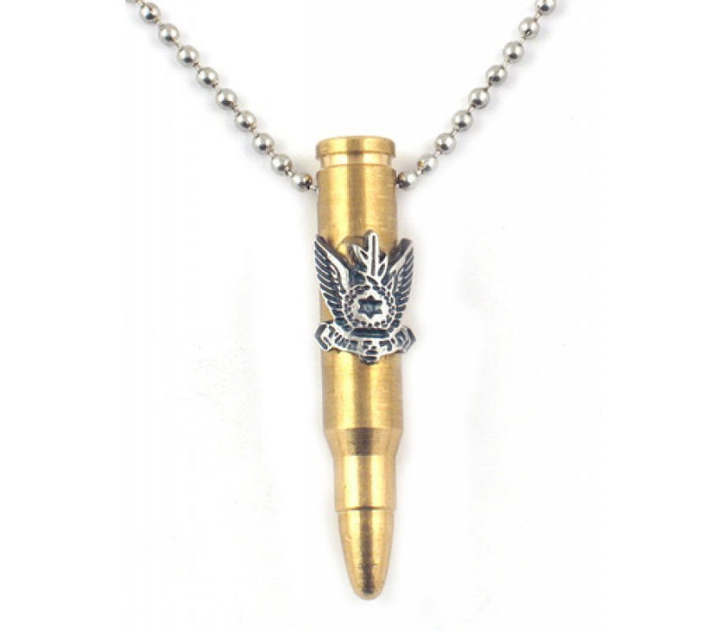 Bronze Israeli Army M-16 Rifle Bullet Pendant - Air Force Emblem - Culture Kraze Marketplace.com
