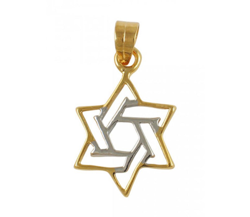 Gold Filled Two Color Star of David Pendant - Culture Kraze Marketplace.com