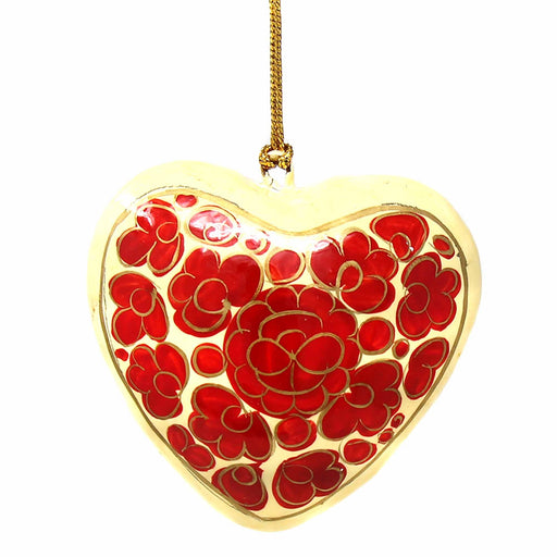 Handpainted Ornament Floral Heart - Culture Kraze Marketplace.com