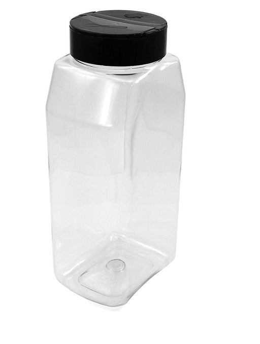 Clear PET Plastic Grip Dry/Liquid Food Storage Jars w/ Caps (Food Grade - BPA Free)-1