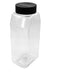 Clear PET Plastic Grip Dry/Liquid Food Storage Jars w/ Caps (Food Grade - BPA Free)-1