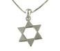 Rhodium Pendant Necklace - Open Star of David Necklace - Culture Kraze Marketplace.com
