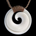 Bound Closed Circle Koru, handcrafted bone pendant - Culture Kraze Marketplace.com