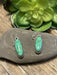 Navajo Sterling Silver Dyed Kingman Turquoise Elegant Earrings Signed - Culture Kraze Marketplace.com
