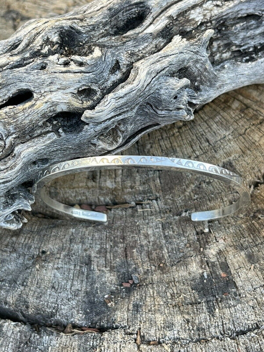 Navajo Sterling Silver Southwest Style Stacker Bracelet Cuff