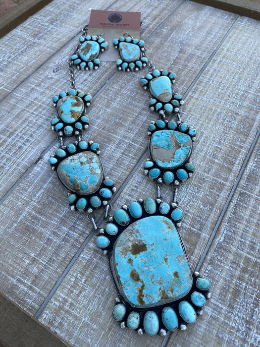 Carico Lake Turquoise Necklace Set By Kathleen Chavez Signed