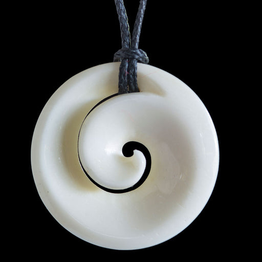 Small Hei Koru Bone Pendant, handcrafted necklace - Culture Kraze Marketplace.com