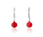 Sterling Silver Dangle Earrings - Red Pomegranates - Culture Kraze Marketplace.com