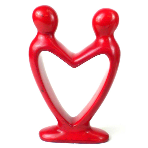 Soapstone Lovers Heart Red - 6 Inch - Culture Kraze Marketplace.com
