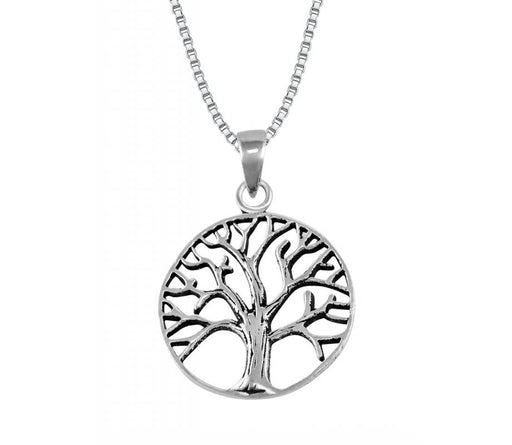 Tree of Life Necklace Pendant in Sterling Silver with Chain - Culture Kraze Marketplace.com