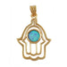 Gold Filled Opal Hamsa Pendant - Culture Kraze Marketplace.com