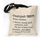 Barbara Shaw Canvas Tote Bag - Chutzpah Dictionary Definition - Culture Kraze Marketplace.com
