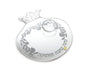 Pomegranate Shaped Crystal Glass Tray with Honey Dish - Crushed Glass - Culture Kraze Marketplace.com