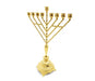 Large Chabad Style Menorah, Decorative Gold Metal - 19.6 Inches High - Culture Kraze Marketplace.com