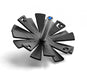 Adi Sidler Brushed Aluminum Chanukah Dreidel, Flying Petals Design - Black - Culture Kraze Marketplace.com