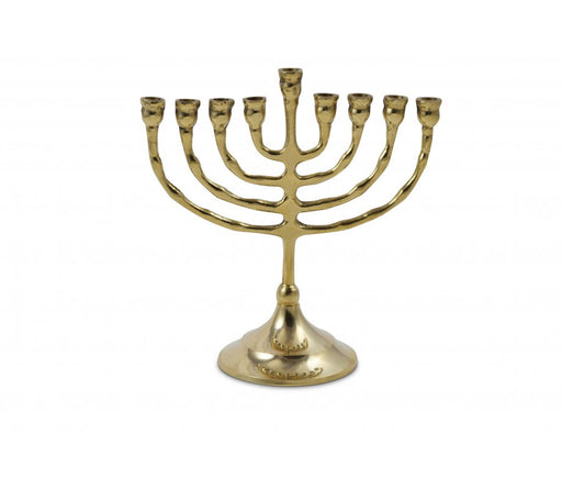 Small Antique Brass Chanukah Menorah, For Candles - 6 inches - Culture Kraze Marketplace.com