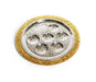Two Tone Silver Plated Seder Plate with Wide Gold Rim - Culture Kraze Marketplace.com