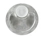 Shraga Landesman Etched Silver-Nickel Etched Tray with White Glass Honey Dish - Culture Kraze Marketplace.com