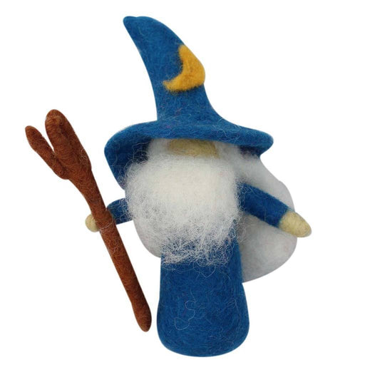 Felt Wizard Toy with Blue Robe - Global Groove - Culture Kraze Marketplace.com