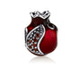 Sterling Silver Red Enamel Pomegranate Charm - Culture Kraze Marketplace.com