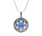 Roman Glass 925 Sterling Silver Necklace Filigree Star of David - Culture Kraze Marketplace.com