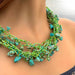 Chunky Stone Necklace - Seafoam Greens - Lucias Imports (J) - Culture Kraze Marketplace.com