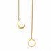 Crescent Moon Goldtone Pendant Necklace - Culture Kraze Marketplace.com