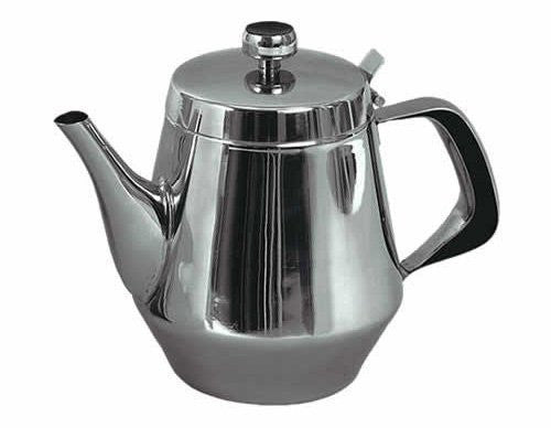 Stainless Steel Gooseneck Tea & Coffee Pot w/ Vented Hinged Lid-0