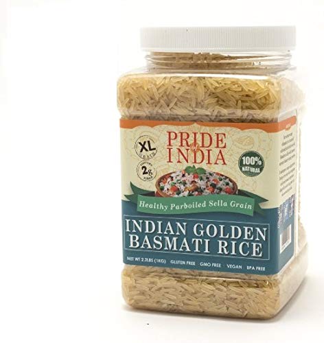 Extra Long Indian Golden Basmati Rice - Healthy Parboiled Sella Grain Jar-6