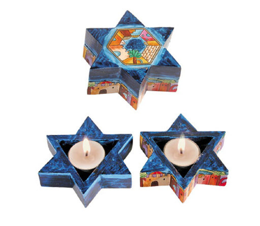 Yair Emanuel Star of David Travelling Candlesticks - Jerusalem - Culture Kraze Marketplace.com