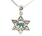 Silver and Opal Star of David "Chai" Pendant - Culture Kraze Marketplace.com