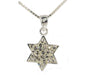 Silver Star of David Pendant with white stones - Culture Kraze Marketplace.com