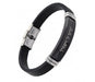Leather Style Black Bracelet with Metal Plaque - Priestly Blessing Words - Culture Kraze Marketplace.com