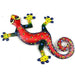 Eight Inch Red Confetti Metal Gecko - Caribbean Craft - Culture Kraze Marketplace.com