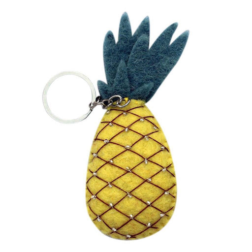 Felt Pineapple Key Chain - Culture Kraze Marketplace.com