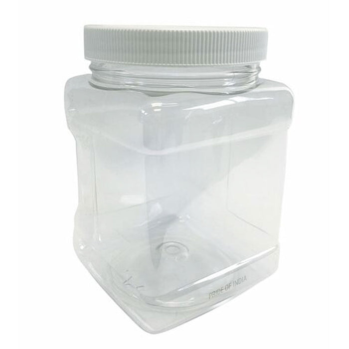 Clear PET Plastic Grip Dry/Liquid Food Storage Jars w/ Caps (Food Grade - BPA Free)-8