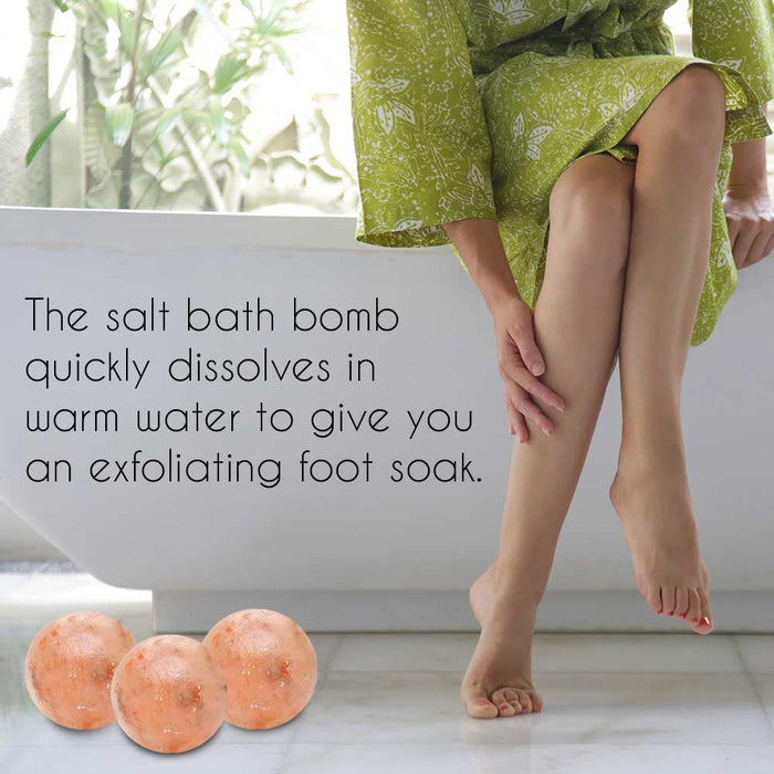 Himalayan Pink Salt Bath Ball by Pride of India – Easily Soluble – Good for Refreshing & Hydrating Bath – Mineral Rich Spa Ritual – Easy to Use - Ideal Gift for Any Occasion-4