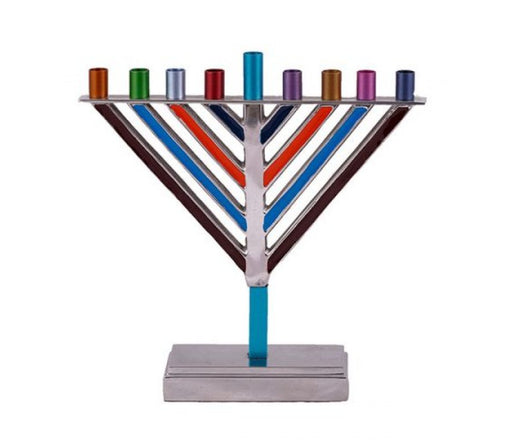 Yair Emanuel Chabad Chanukah Menorah, Multicolored - 8.5 Inches High - Culture Kraze Marketplace.com